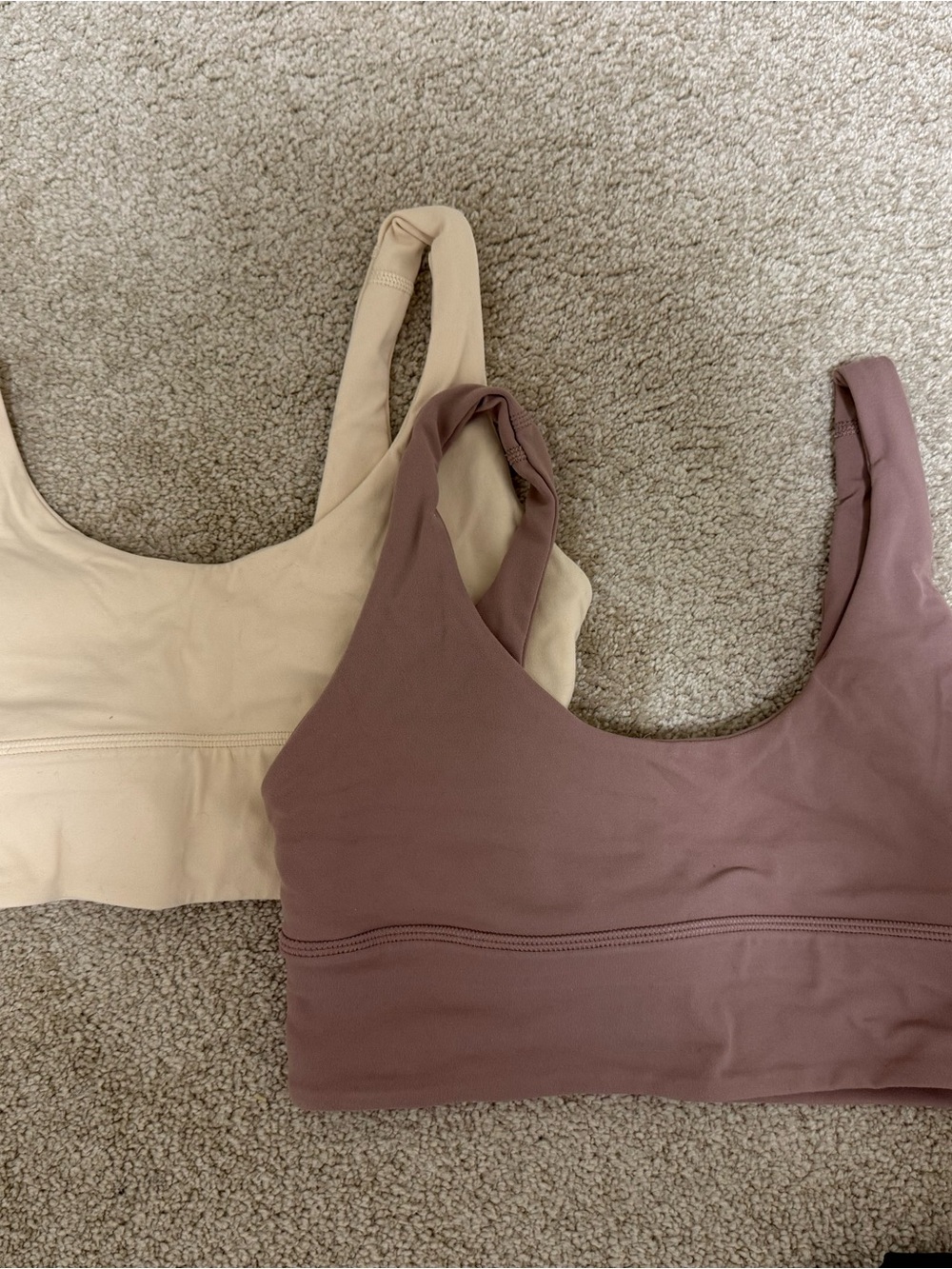 lululemon athletica Scoop Bralette Duo — Beige and Mauve
